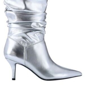 Marc Fisher Silver Boots Sz 8
